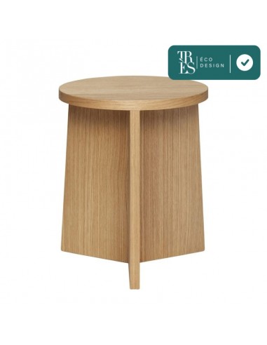 Tabouret Split en bois de chêne, ø35cm Amélioration de cerveau avec