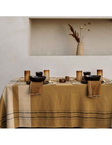 Aalborg washed linen and cotton tablecloth - 3 colors - Haomy la livraison gratuite