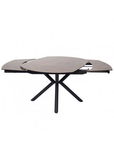 Conway rotating extendable ceramic table Rust gray - Home Beddings & Curtains online