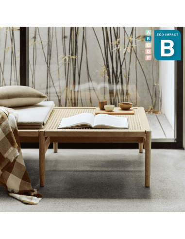 Banquette, Daybed Winston, chêne issu de forêts durables et cannage pour bénéficier 