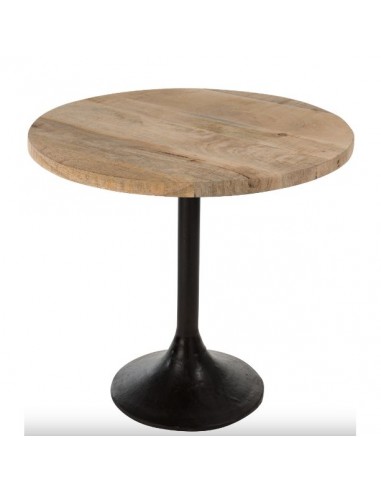 Table BAR ROND Bois/Métal 65x65xH60 cm commande en ligne