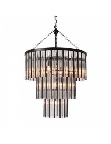 Lustre RIVOLI triple NOIR D76H115 Venez découvrir notre 