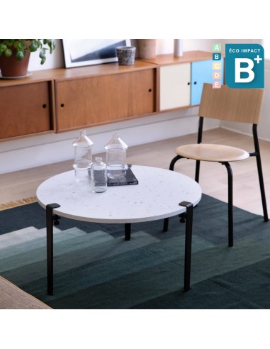 Table basse ronde VENEZIA en plastique recyclé, ⌀ 80 cm plus qu'un jeu 