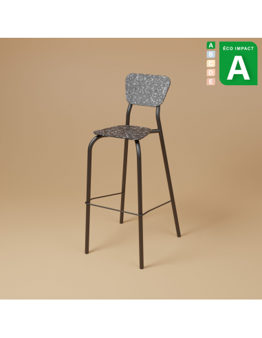 Tabouret haut Mahaut en plastique recyclé Livraison rapide