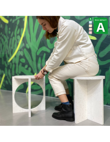 Tabouret Éclo en plastique recyclé ou a consommer sur place