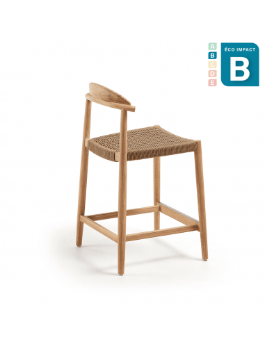 Tabouret Nina en bois massif durable, Haut. 62 cm soldes