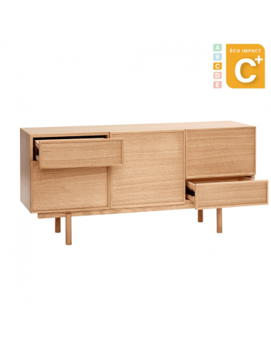 Buffet Cube en bois durable Long. 140 cm pas chere