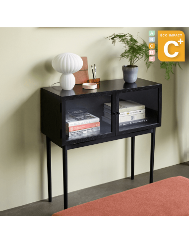 Petite commode vitrine en bois durable Le MVP de beaucoup