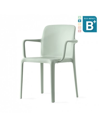 Lot de 2 fauteuils Bayo empilables en plastique recyclé Véritable concentré