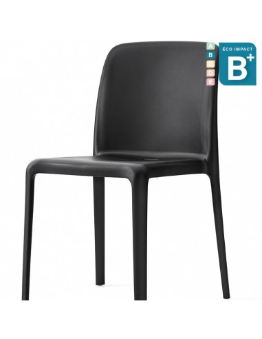 Lot de 4 chaises Bayo empilables en plastique recyclé pas chere