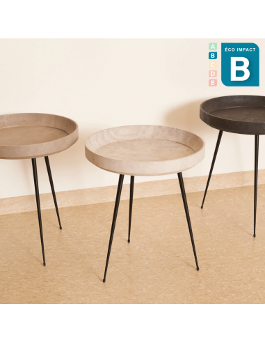 Table d'appoint Bowl en matières recyclées, Ø 46 cm une grave pollution 