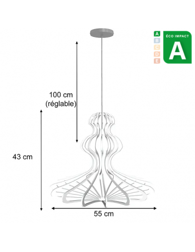 Suspension WOMAN Black, Taille S - ⌀ 55 cm Amélioration de cerveau avec