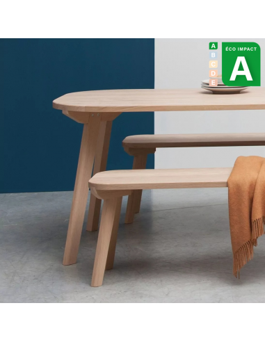 Table de repas ARONDE en chêne massif, Long 140-180cm prix