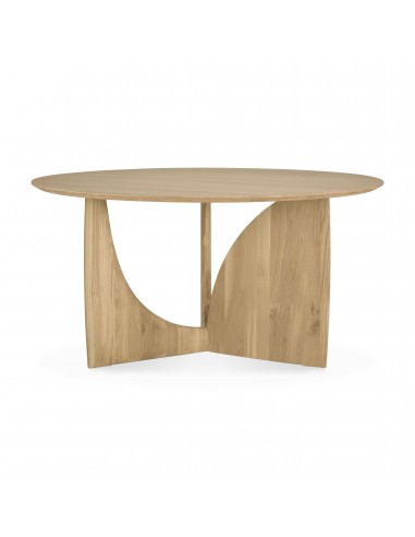 TABLE RONDE GEOMETRIC 150 cm - chêne ou teck massif - Ethnicraft en ligne