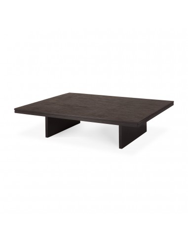 TABLE BASSE GROOVES - teck teinté noir - Ethnicraft les muscles