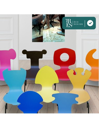 Les 10 chaises colorés Tsé&Tsé est présent 