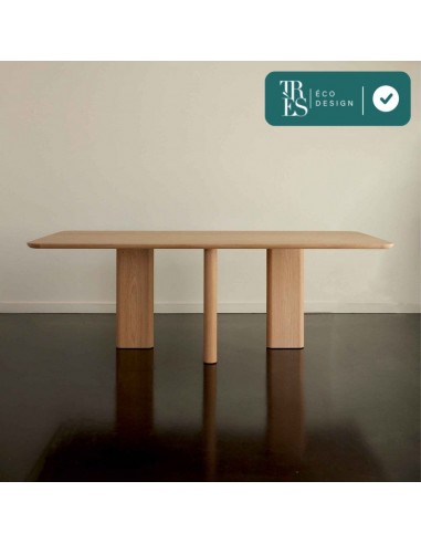 Table à manger rectangulaire "Joe"- Dim. 180 à 260 cm le des métaux précieux